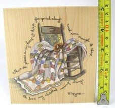 Large Rocking Chair with Cat Rubber Stamp Places in My Heart 90132 Stamps Happen - £7.72 GBP