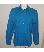 VTG NWT Rocky Mountain Blue Shirt Horseshoe Buttons Western Women&#39;s Smal... - £27.15 GBP