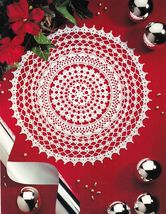 Christmas Place Mat Stocking Bell Pillow Cheer Holiday Crochet Doily Patterns - £9.43 GBP