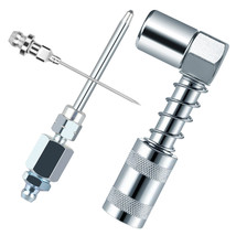 90 Degree Coupler Needle Nozzle Grease Injection Needle w/ Cap for Zerk ... - £17.22 GBP