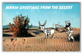 Warm Greeting From The Desert Humorous Landscape Postcard Unposted - £3.83 GBP