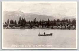 Canada Jasper Park Lodge On Lake Beauvert F.H. Slark Real Photo Postcard K22 - £15.67 GBP
