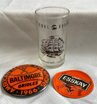 Vtg Mixed Maryland Advertising Lot Orioles Button Esskay Magnet Natty Boh Cup - £23.42 GBP