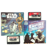 Star Wars Read Along Lot of 2 Vintage Books &amp; CASSETTE TAPES Star Wars &amp;... - $24.17 CAD