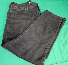 7 Seven For All Mankind Jeans Booty Shaper Size 16 (38x26) Black Capris Denim - £12.56 GBP