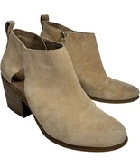 Tom&#39;s Lea Taupe Sand Suede 3&quot; Block Heel side-zip Ankle Boots Bootie siz... - €15,45 EUR