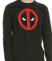 Marvel Comics Deadpool Logo Knit Long Sleeve Pullover Sweater Men&#39;s Size S - £22.14 GBP