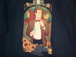 TeeFury Doctor Who Large &quot;Geronimo&quot; Matt Smith Tribute MeganLara NAVY - £11.19 GBP