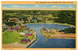 Aerial View of Harwich Port Cape Cod Massachusetts Postcard - £16.76 GBP