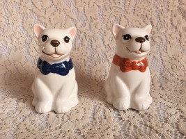 French Bulldog Holiday Salt Pepper Shakers Set Bow Tie Dog Lovers Pets X... - £11.71 GBP