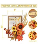 Flower Fall Decorations Home, Rustic Wooden Autumn Wall Decor for Living... - $22.76