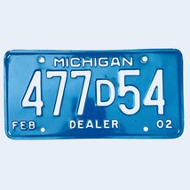 2002 United States Michigan Base Dealer License Plate 477D54 - $16.82