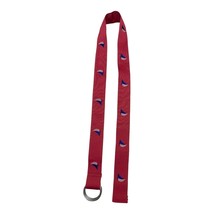 Vineyard Vines 2000s Raspberry Ribbon D-Ring Belt S 42.5” USA Flag Sailboat - $488.04 MXN