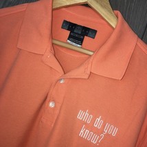 Nike Golf Mens Size Large Polo Shirt Who Do You Know Orange - £17.00 GBP