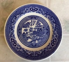 BLUE WILLOW PATTERN WILLOW WARE ROYAL CHINA  SMALL PLATE SAUCER UNDERGLAZE - $21.49
