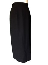 Casual Corner A-line Skirt, Black, Size 6, Front Slit, Back Zipper - £6.96 GBP