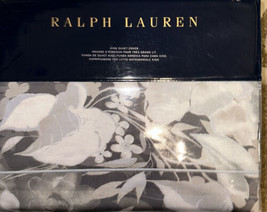 Ralph Lauren Avery 1pc King Duvet Cover Charcoal Heather Bnip $500 Beautiful - £154.82 GBP
