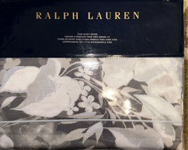 Ralph Lauren Avery 1pc King Duvet Cover Charcoal Heather Bnip $500 Beautiful - £152.67 GBP