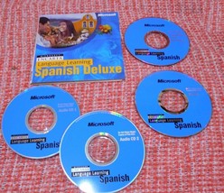 Microsoft Encarta Language Learning Spanish Deluxe - 4 CD Set, 2000 Win PC - $32.95