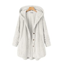 Plush Warm Winter Coat For Women Large Size 4Xl 5Xl 6Xl Hooded Single-Breasted L - £53.37 GBP