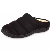 Isotoner men&#39;s microsuede puffer eco comfort clog slipper Black - $41.00