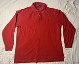 Polo Ralph Lauren Long Sleeve Shirt Men’s 2XLT Red Blue Pony Button - $30.00
