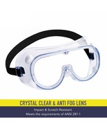 Safety Goggles Over Glasses Lab Work Eye Protective Eyewear Clear Lens 1... - $131.47 MXN
