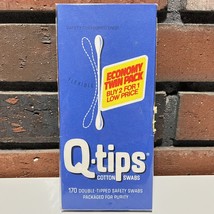 NOS Unopened Vintage Q-Tips Cotton Swabs Package Advertising 170 Swabs - $9.90