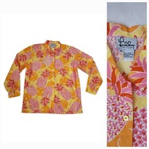 Lilly Pulitzer Retro Sunrise Pina Colada Pineapple Cotton Button Down M - $47.52