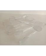 Lot 5 Cambro Clear Plastic Flat-Grip Tong - 9&quot;L  TG9 Deli Salad Restaura... - $16.39 CAD