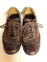 Born 2 tones brown leather women lace top shoes Sz 7.5 - £23.34 GBP