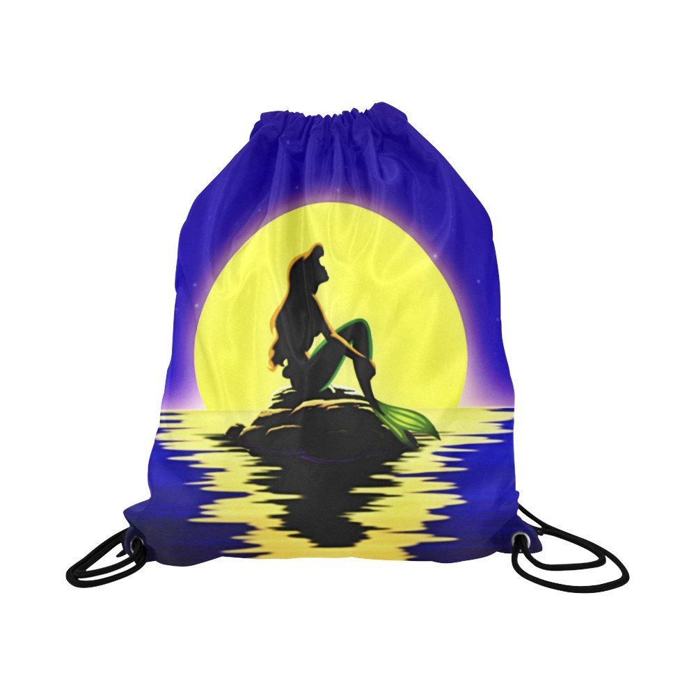 Little Mermaid Silhouette Drawstring Bag 16.5&quot;(W) x 19.3&quot;(H) - $28.00