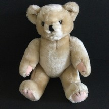 VINTAGE Tan Cream Teddy Bear with Jointed Arms and Legs Fabri-Centers Of America - £10.79 GBP