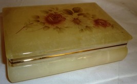 Beautiful Marble Jewelry Trinket Box Flower Design Himark Made In Italy - £17.29 GBP