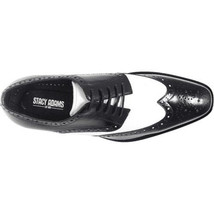 25092-111 Stacy Adams Tinsley Wingtip Oxford Men's Shoes Black White Lace Up image 3