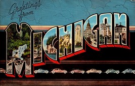 Greetings From Michigan Large Letter Postcard BK46 - £4.63 GBP