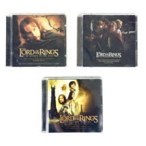 Lord of the Rings 3 Film Soundtrack CDs + Promo Magnets + Hobbit Button Bundle - $48.33