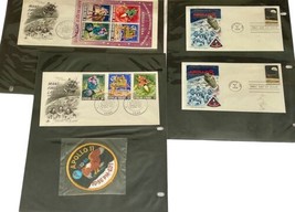 Space Program Apollo International Postage Stamp Album 23 Page RARE LOT USA image 2