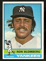 New York Yankees Ron Blomberg 1976 Topps Baseball Card # 354 Ex+ - £0.39 GBP
