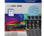 BROTHER LC401  4 Pack - Black/Cyan/Magenta/Yellow Cartridges  LC4014 Exp... - £54.52 GBP