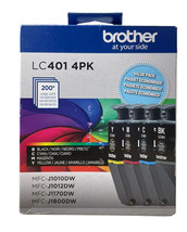 BROTHER LC401  4 Pack - Black/Cyan/Magenta/Yellow Cartridges  LC4014 Exp... - $69.29