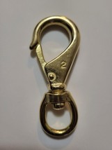 3 3/4&quot; Brass wide open clasp/hook with 3/4 swivel eye. fast connect lead... - $8.20