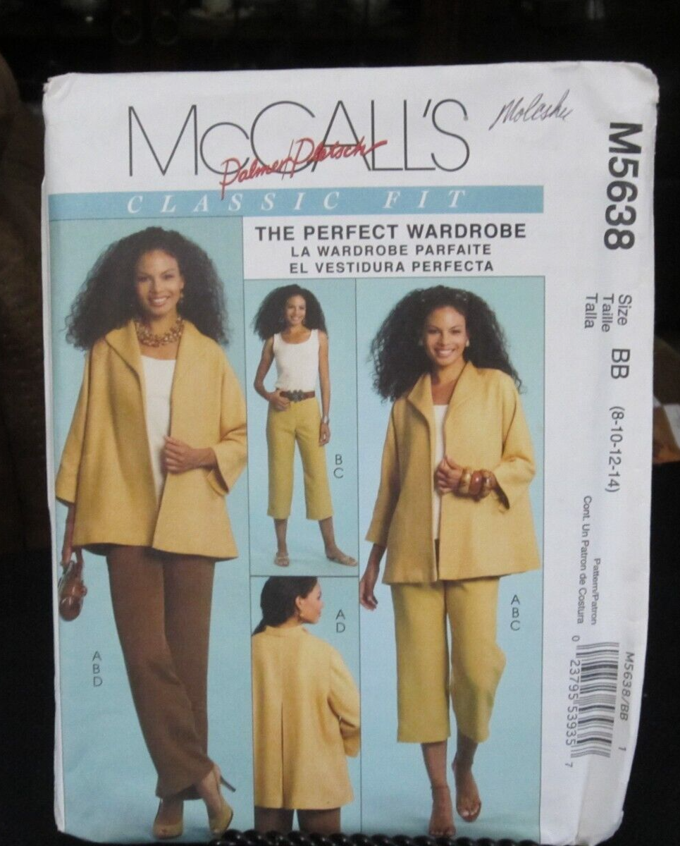 Primary image for McCall's Classic Fit M5638 Misses Unlined Jacket Top Pants Pattern - Size 8-14