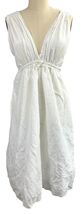 Luna Luz Cotton / Silk White Dress Size L - $24.74