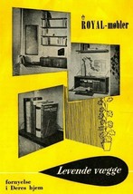 Royal Mobler Royal-Moblere Danish Modern Advertising Flyer Brochure 1960s - £25.28 GBP