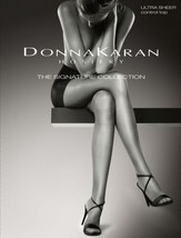 Donna Karan Womens Signature Lace Thigh High Stockings, Small, Black - £18.10 GBP