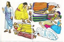 Flannel Board Bible Story Figure Sheet Vintage Religious Illustrations C... - $9.70