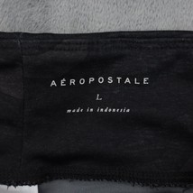 Aeropostale Pants Womens L Black Camouflage Stretchable High Waist Pull On - £20.60 GBP