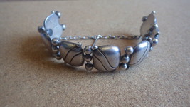 1ST Period William Spratling Taxco Mexico Sterling Silver Pillow Bracelet 1940-4 - £783.13 GBP