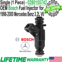 OEM Bosch 1 Piece Fuel Injector for 1998, 1999, 2000 Mercedes Benz E320 3.2L V6 - $37.61